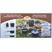 Esschert Design Jeu d'ustensiles de cuisine d'extérieur quatre pièces Noir