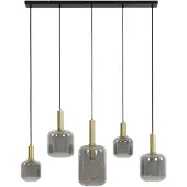 Light & Living Suspension - bronze - LEKAR - verre verre fumé - lampe design - E27 - 2946284 -