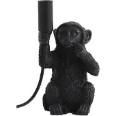 Light & Living - lampe de table - Monkey - noir - plastique - lampe animalière - E14 - 1863320