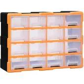 vidaXL Organisateur multi-tiroirs 16 tiroirs 52x16x37 cm