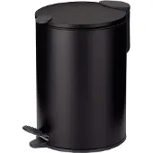 kela Treteimer Metall-mattoptik, schwarz, Inhalt: 3,00 Liter, Höhe: 230 mm, ø: 170 mm