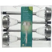 Lumineo Set 4 Balises Solaires Inox éclairage Jardin Led Solaire -
