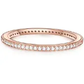 Glanzstücke Bague or rose / transparent