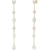 Valero Pearls Boucles d'oreilles or / blanc perle