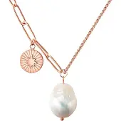 Valero Pearls Chaîne or rose / blanc perle