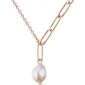 Valero Pearls Chaîne or rose / blanc perle