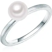 Valero Pearls Bague argent / blanc perle