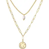Valero Pearls Chaîne jaune d'or / blanc perle