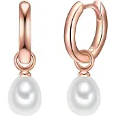 Valero Pearls Boucles d'oreilles or rose / blanc perle