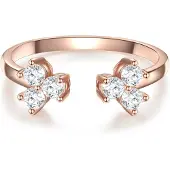 Glanzstücke Bague or rose / transparent