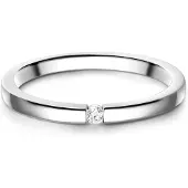 Glanzstücke Bague argent / transparent