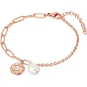 Valero Pearls Bracelet or rose / blanc perle