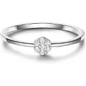 Glanzstücke Bague argent / transparent