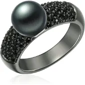 Valero Pearls Bague bleu foncé / gris foncé / noir
