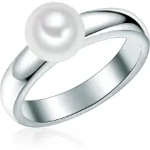 Valero Pearls Bague argent / blanc