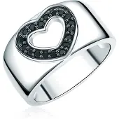Rafaela Donata Bague noir / argent