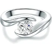 Trilani Bague argent / transparent