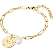 Valero Pearls Bracelet or / blanc perle