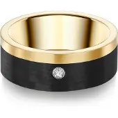 Trilani Bague jaune d'or / noir / blanc
