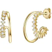 Glanzstücke Boucles d'oreilles or / argent