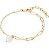 Valero Pearls Bracelet jaune d'or / blanc perle