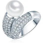 Valero Pearls Bague argent / transparent / blanc perle