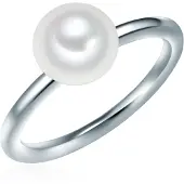 Valero Pearls Bague argent / blanc perle