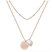 Valero Pearls Chaîne or rose / blanc perle