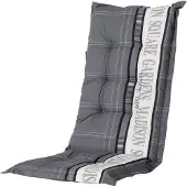 Madison Coussin pour chaise à haut dossier Garden 123 x 50 cm Gris PHOSA056