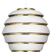 Artek A331 Beehive Suspension Aluminium, White Powder Coating | Steel, brass-plated
