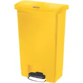 Rubbermaid Poubelle à pédale Slim Jim, plastique, contenance 50 L, jaune