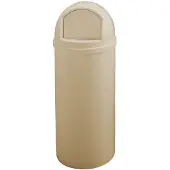 Rubbermaid Conteneur à déchets (PE), ignifugé, Poubelle, Beige