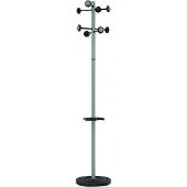 Unilux Standing Coat Compueil Metal 8 Hangers With Umbrella Stand And Drip Tray Gray Rotating Head Gris Enfants