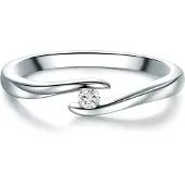 Trilani Bague argent / transparent