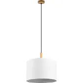 TRIO Suspension Korba blanc avec bois brun