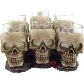 Nemesis Now Lot de verres à shots Gothic de - Six Shooter Skulls - pour Indifférent - blanc cassé - Taille Standard