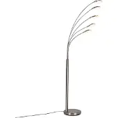 QAZQA Lampadaire en acier avec LED et variateur tactile - Sixties Trento