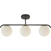 Nordlux Plafonnier , Grant, dimmable, Noir, Salon / séjour, Verre