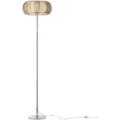 Brilliant Lampe Relax Lampadaire 2flg bronze/chrome | 2x A60, E27, 30W, g.f. Lampes normales n. ent. | Avec interrupteur au pied | Convient pour ampoules LED