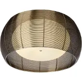 Brilliant Lampe Relax Plafonnier 50cm bronze/chrome | 2x A60, E27, 30W, g.f. Lampes normales n. ent. | Convient pour ampoules LED | Dimmable en cas d'utilisation d'ampoules appropriées