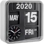 Karlsson Horloge Karlsson Mini Flip Silver Casing Black Dial