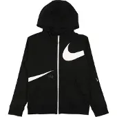 Nike Sportswear Swoosh Fleece Full Zip Sweatshirt Noir 10-12 Years Enfants