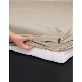 Essenza Drap Housse Essenza Minte Cement (Satin)-90 x 200 cm