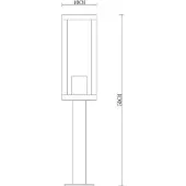 LumenXL Lampe d'extérieur avec verre - Alessio 50 cm