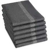 DDDDD Torchons DDDDD Barrier Anthracite (Lot de 6)