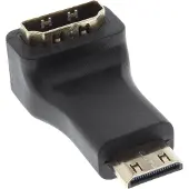 InLine Adaptateur HDMI, HDMI A prise femelle sur Mini HDMI C prise, anguleux, 4K2K