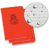 Rite in the rain Stapled Notebooks OR71FX-M, 3 1/4" x 4 5/8", Orange, carnets de notes, 3 pièces