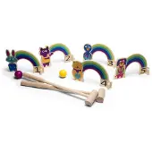 BS Toys Jeu de balle Croquet Arc en Ciel