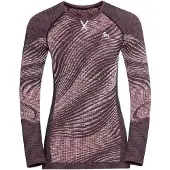 Odlo Maillot de Corps Odlo Women BL Top Crew Neck LS Blackcomb Eco Siesta Space Dye-L