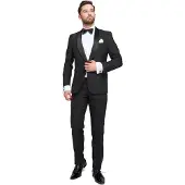 Suitable Smoking Brooklyn Laine mélange Noir taille 24